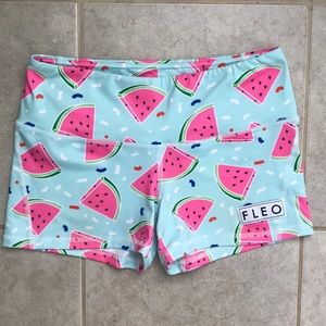 Fleo Bold Flower Workout Shorts